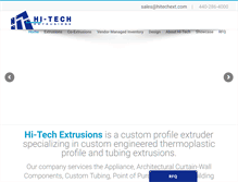 Tablet Screenshot of hitechextrusions.com